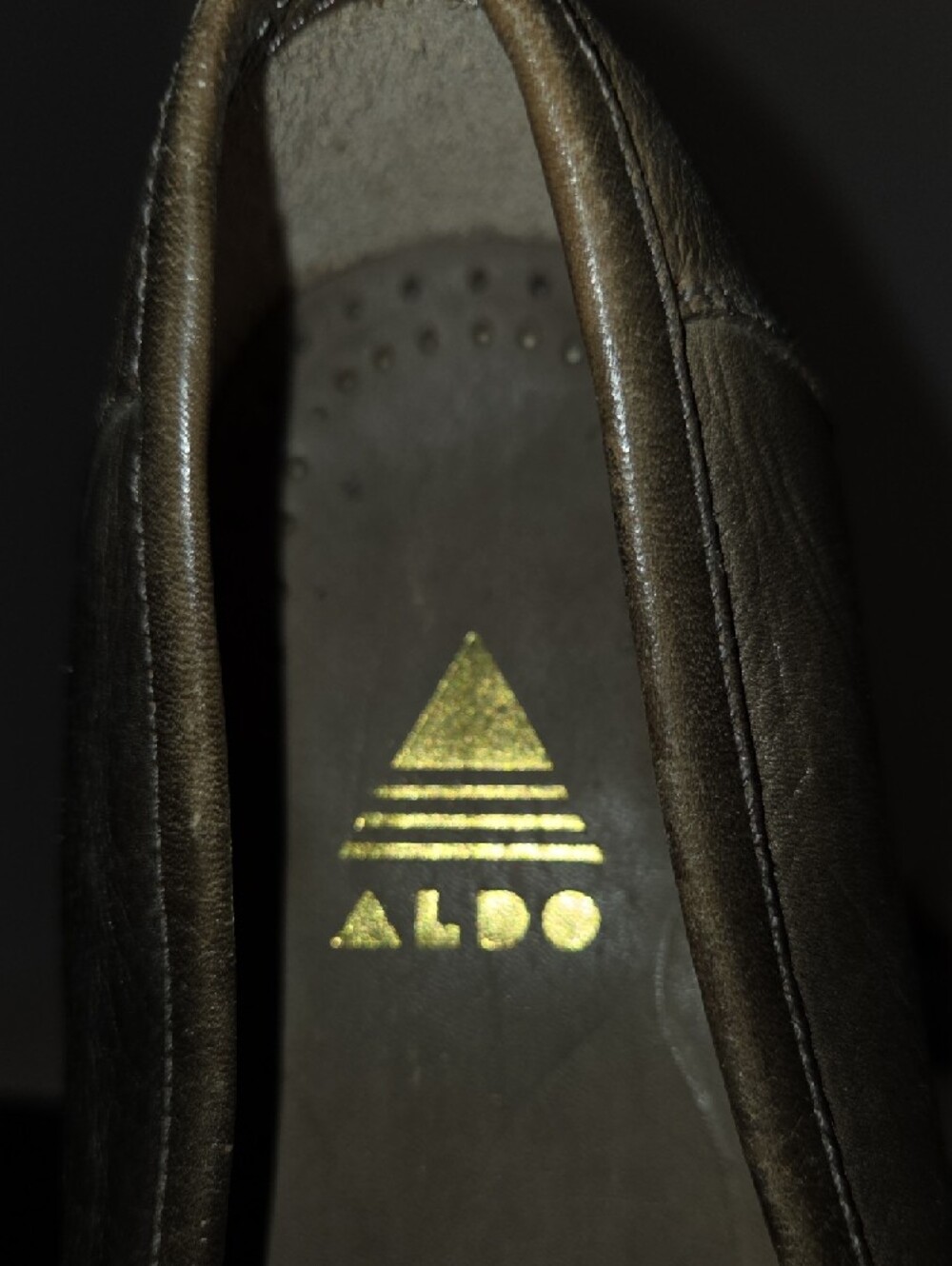 Aldo Dark Brown Leather Tassel LoafersSize 6D - Picture 2 of 7